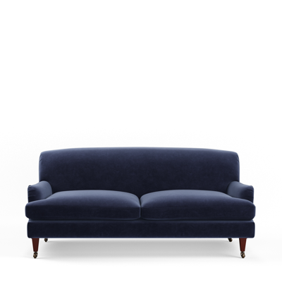 Oka Coleridge 3-seater Sofa With Fixed Velvet Cover - Sapphire