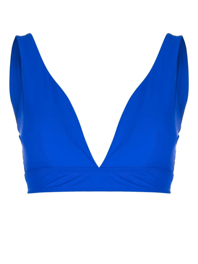 Bondi Born V-neck Bikini Top In Blau