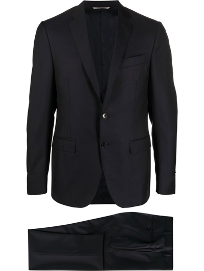 Canali Single-breasted Two-piece Suit In Blau