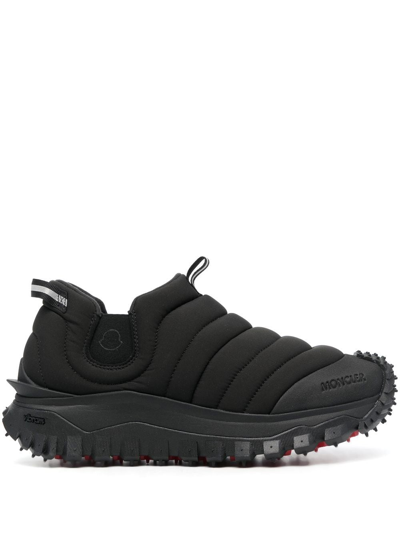 Moncler Trailgrip Après Quilted Shell Slip-on Sneakers In Black