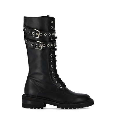 Via Roma 15 Malibu Black Combat Boot