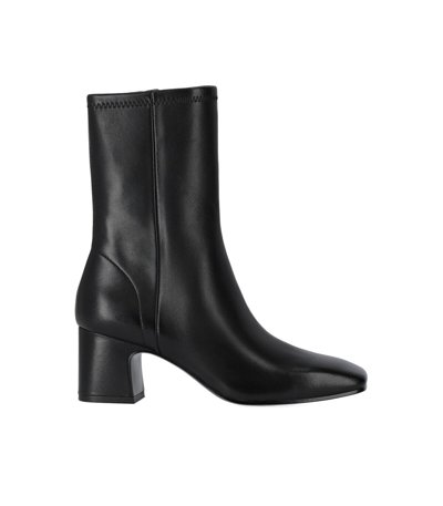 Ash Black Calf Leather Cindy Ankle Boots