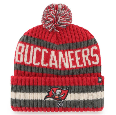 47 ' Red Tampa Bay Buccaneers Bering Cuffed Knit Hat With Pom
