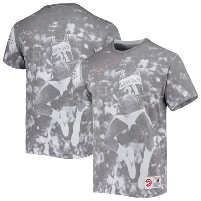 Mitchell & Ness Men's  Dominique Wilkins Gray Atlanta Hawks Above The Rim Sublimated T-shirt