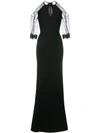 ROLAND MOURET CARRINGTON COLD-SHOULDER GOWN,DRYCLEANONLY