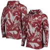 Columbia Maroon/gray Texas A&m Aggies Super Terminal Tackle Omni-shade Raglan Long Sleeve Hoodie T-s In Maroon
