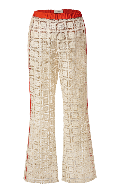 Anim Women's Prea Cotton Crochet Flared Pants In Multi