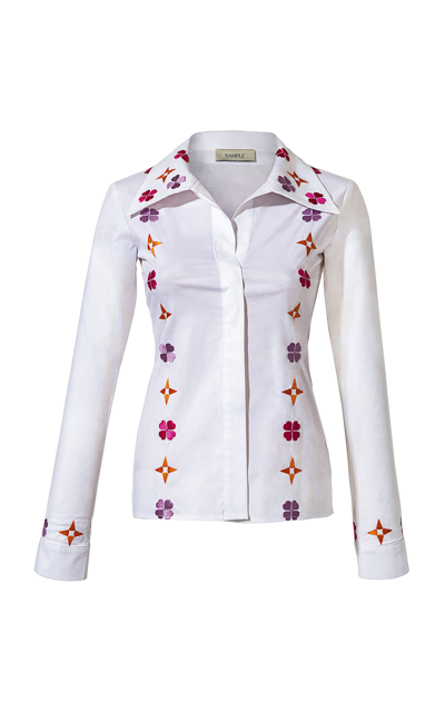 Anim Women's Molly Stretch-cotton Poplin Shirt In Multi