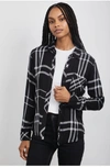 Rails Hunter Plaid Button-front Shirt In Black/blue/prints