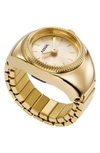 Fossil Ring Watch, 15mm In Gold