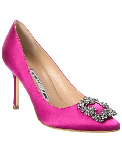 MANOLO BLAHNIK HANGISI 90 SATIN PUMP