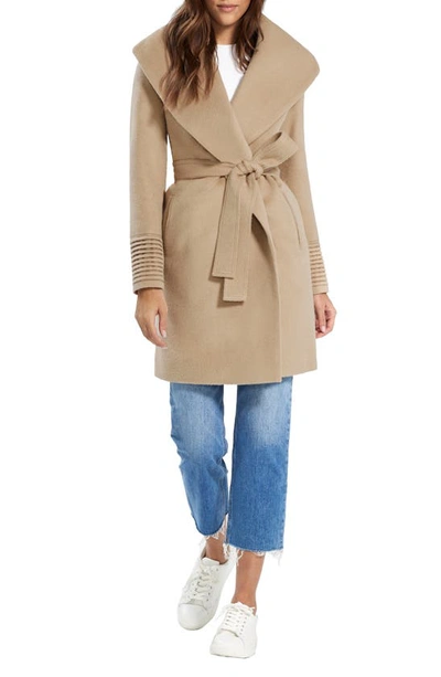 Sentaler Women's Shawl-collar Midi Wrap Coat In Brown