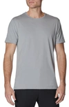 Cuts Trim Fit Split Hem Crewneck T-shirt In Granite