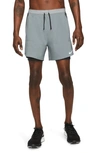 Nike Men's Stride Dri-fit 5" Hybrid Running Shorts In Grey