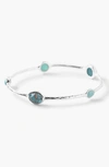 Ippolita 'wonderland' Five-stone Bangle In Silver/ Turquoise