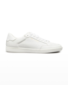 Saint Laurent Men's Sl/06 Signature Perforated Leather Low-top Sneakers In Optic White
