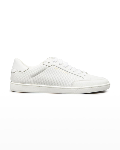 Saint Laurent Men's Sl/06 Signature Perforated Leather Low-top Sneakers In Bl O/blo/bl O/bl O/b