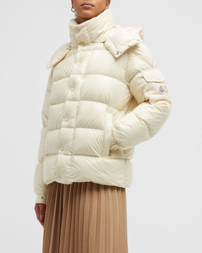 Moncler Maya Down Puffer Jacket In Beige