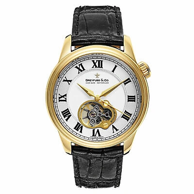 Pre-owned Dreyfuss & Co 1925 Open-heart Men's Swiss Made Automatic Watch $1850