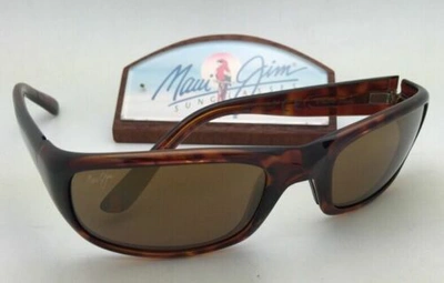 Pre-owned Maui Jim Polarized  Sunglasses Stingray Mj 103-10 Tortoise Frames & Bronze Lenses In Brown