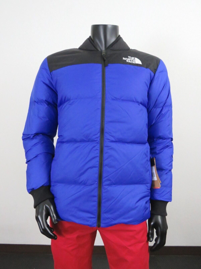 Pre-owned The North Face Mens Tnf  Nordic (nuptse) 700-down Insulated Jacket Blue / Black In Tnf Blue / Tnf Black / Tnf White Logo