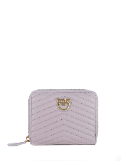 Pinko Quilted Zipped Purse In Purple