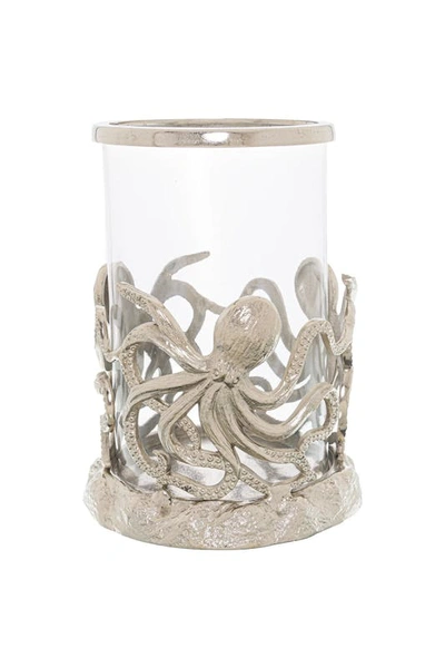 Hill Interiors Hurricane Octopus Candle Holder In Grey