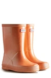 Hunter Kids' Original Nebula Waterproof Rain Boot In Summit Rise Peach