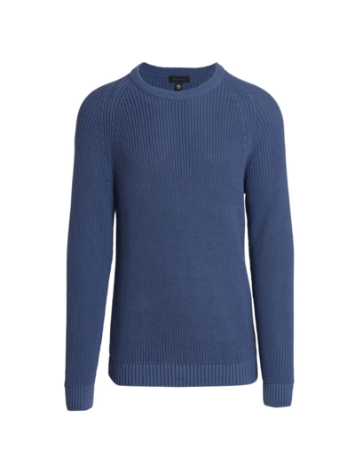 Saks Fifth Avenue Slim-fit Garment Dyed Chunky Sweater In Ashley Blue