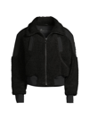 Moose Knuckles Nellis Sherpa Bomber Jacket In Black