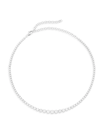 Saks Fifth Avenue Women's 14k White Gold & 6.73 Tcw Diamond Tennis Necklace