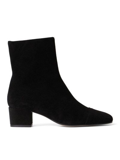 Staud Aimee Suede Booties In Black