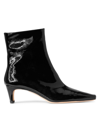 Staud Leather Wally Ankle Boots 55 In Black