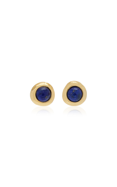 Agmes Women's Mini Donut 18k Gold Vermeil Lapis Earrings In Blue