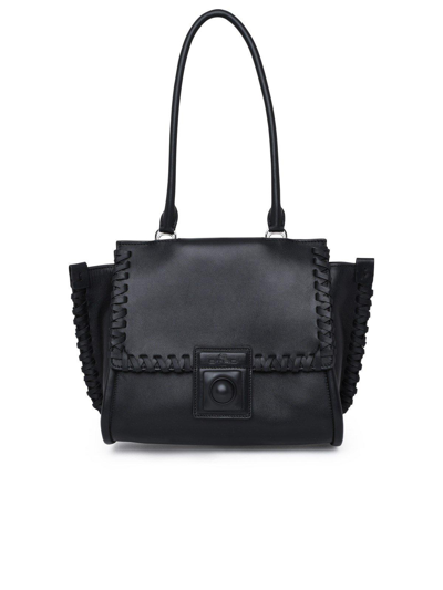 Etro Crown Me Braided Detailed Tote Bag In Nero