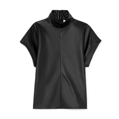 G. Label Evelyn Leather Top In Black
