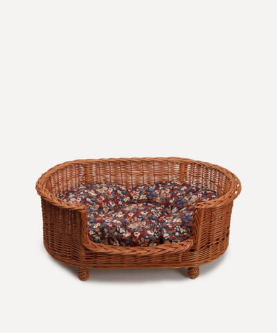 Coco & Wolf Thorpe Oval Rattan Dog Bed In Brown