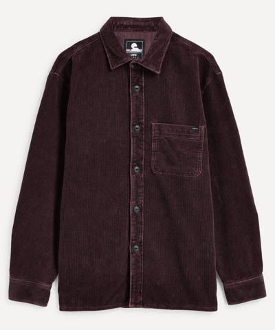 Edwin Ander Cord Shirt In Raisin