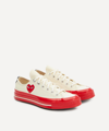 Comme Des Garçons Play X Converse 70s Canvas Low-top Red Sole Trainers In White