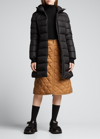 Moncler Gie Hooded Quilted Shell Down Jacket In Black