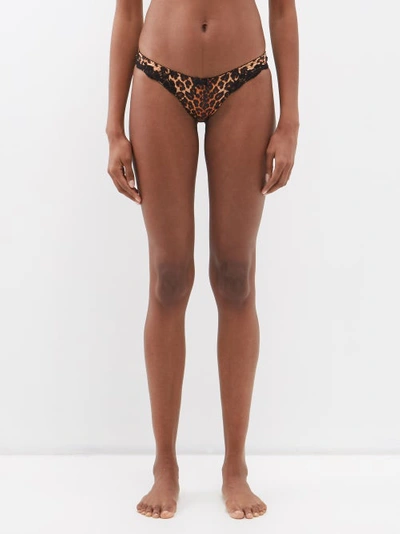 Agent Provocateur Molly Printed Briefs In Black