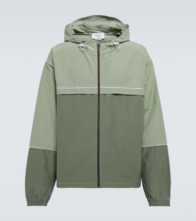 Thom Browne Oversized Zip-up Track Jacket In Green