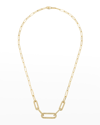 DINH VAN YELLOW GOLD MAILLION LARGE DIAMOND LINK NECKLACE