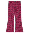 Versace Greca Printed Cady Pants In Nero+fucsia