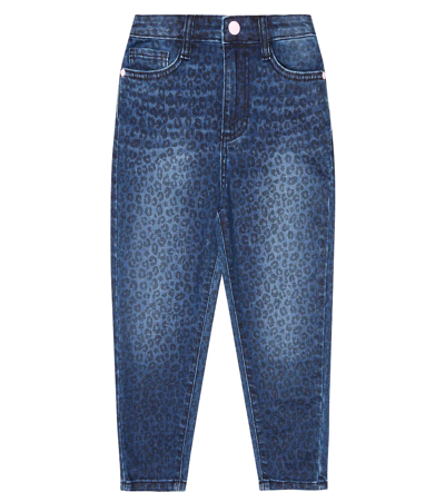 Marc Jacobs Kids' Leopard-print Jeans In Denim Blue