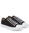 Acne Studios Low-top Canvas Sneakers In Black,off White
