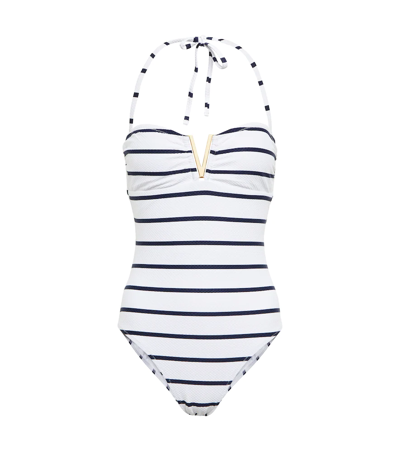 Heidi Klein Long Island Striped Swimsuit In Nautical