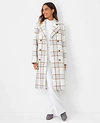 ANN TAYLOR PLAID DOUBLE BREASTED COAT