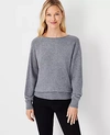 Ann Taylor Boatneck Sweater In Medium Heather Grey