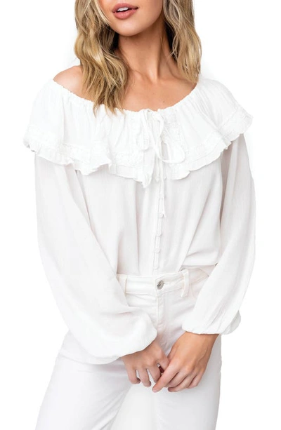 Gibsonlook Off The Shoulder Ruffle Blouse In White